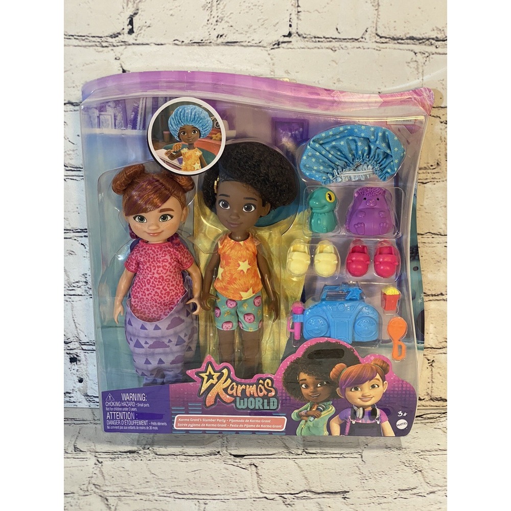 Karma's World Slumber Party Toy Playset with 2 Dolls & Accessories, 15-Pieces - Picture 3 of 5